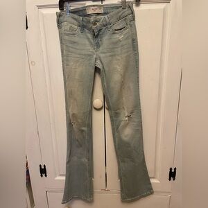 Hollister Distressed Light Blue Jeans